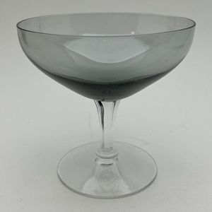 Set of 6 Fostoria Debutante Gray Champagne Coupe Sherbet Glass